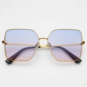 115-3 Dream Girl Blue Pink Gold Mirrored Sunglasses