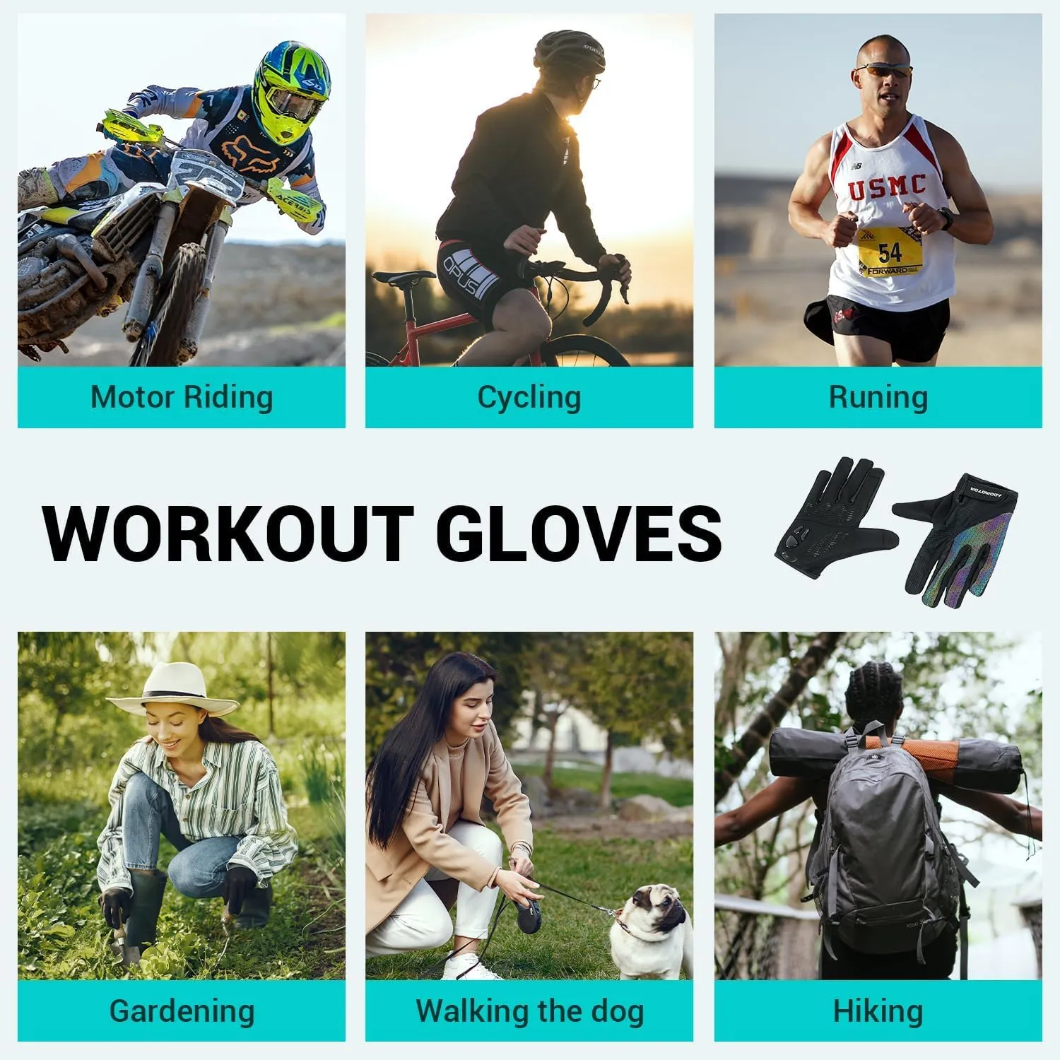 ADDMOTOR Winter Gloves for Men Women, Adjustable Touch Screen Anti-Slip, Thermal Workout Glove for Hiking Driving Running Bike Cycling Exercise for Cold Weather