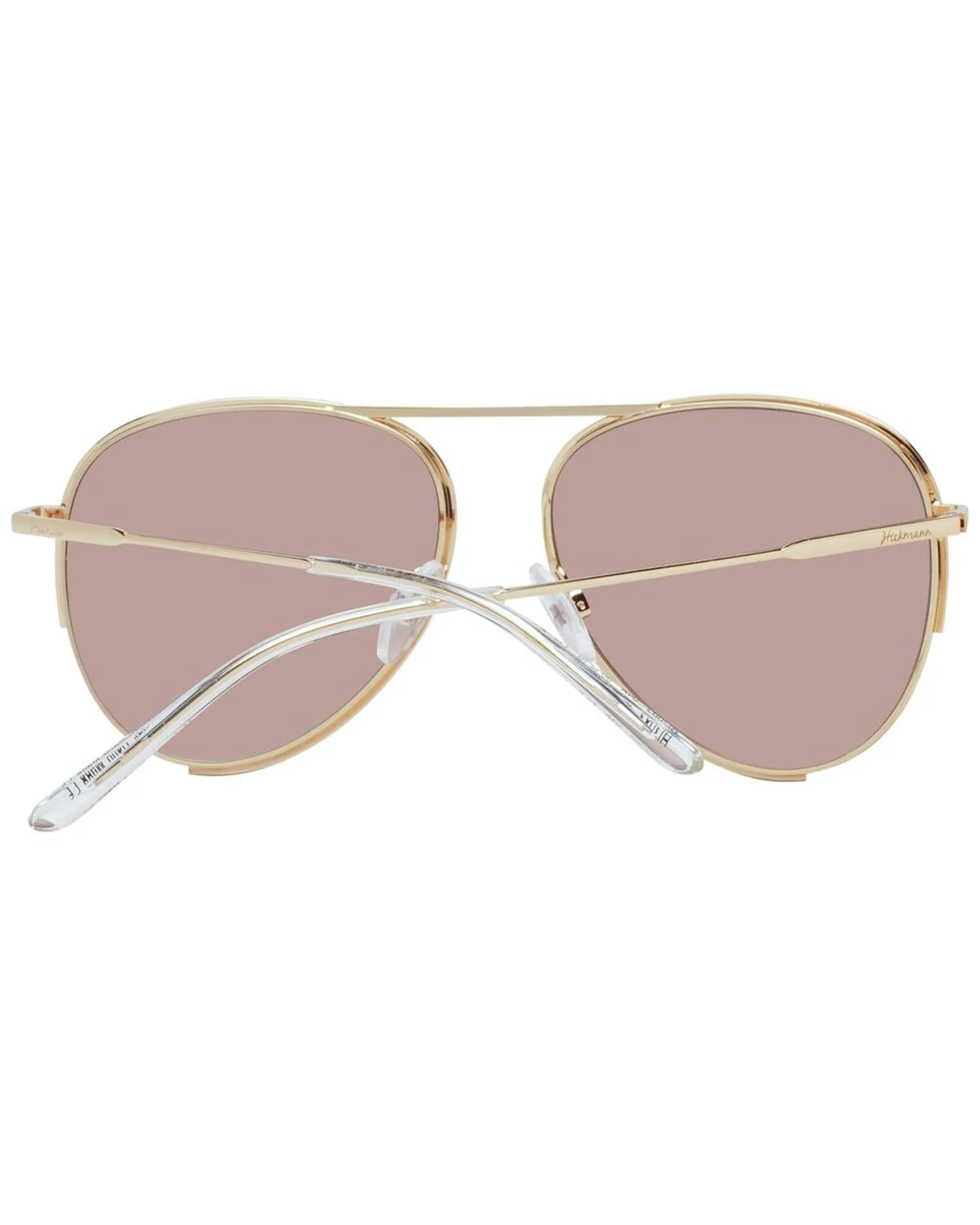 Ana Hickmann Aviator Sunglasses Rose Lenses Gold Frame