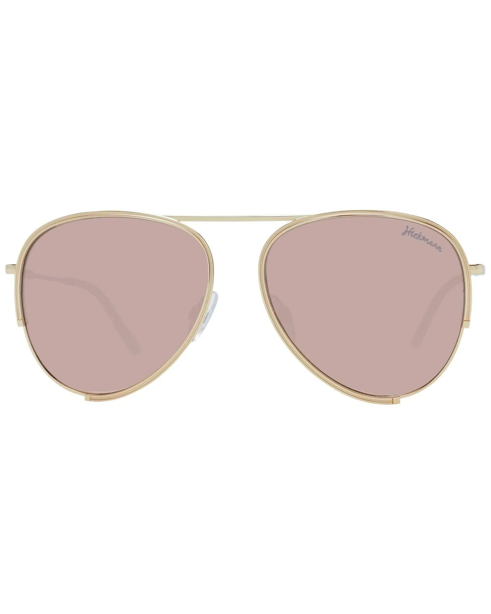 Ana Hickmann Aviator Sunglasses Rose Lenses Gold Frame