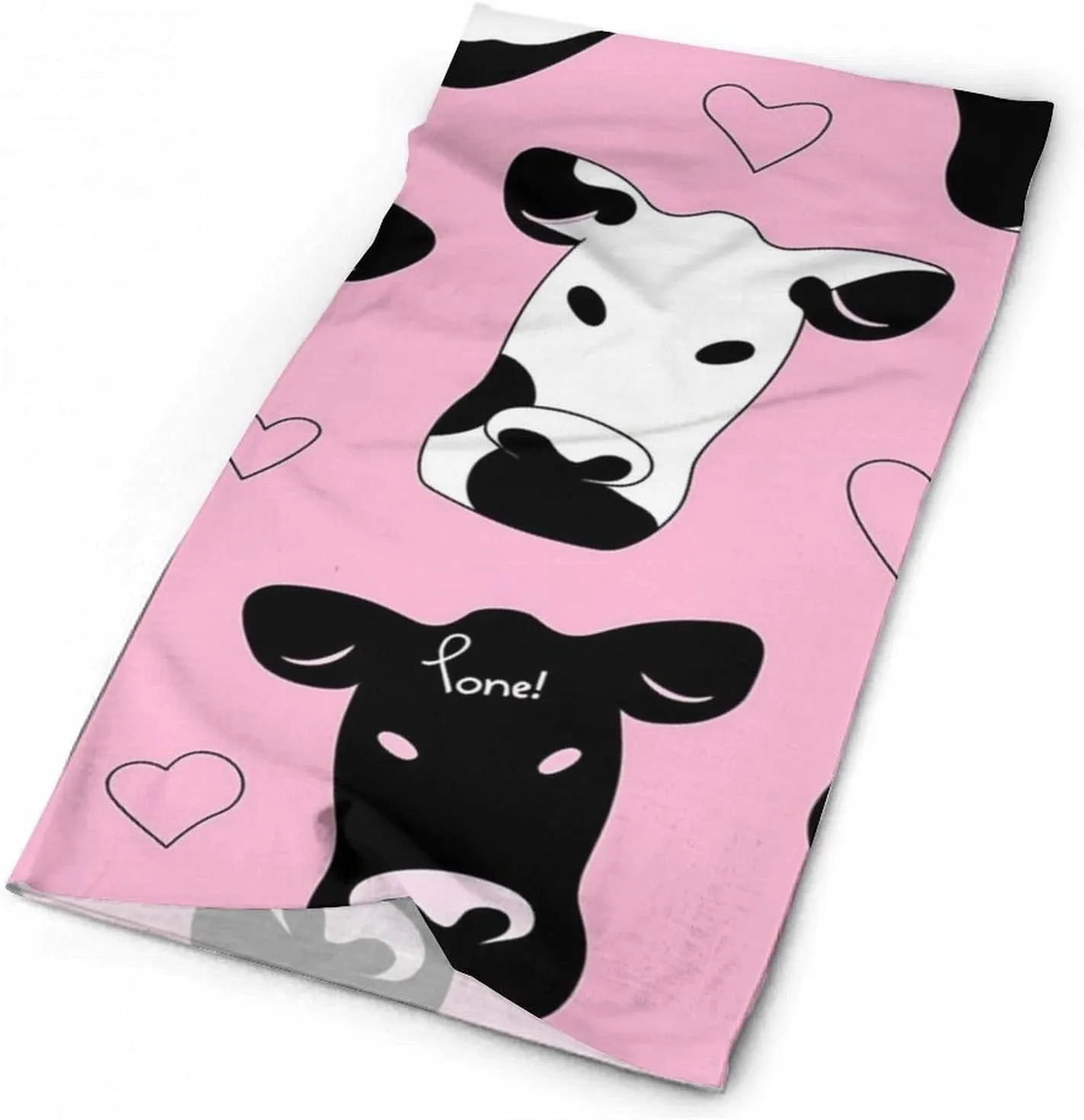 Black White Milk Cow Face Mask for Cold Weather Neck Gaiter Scarf Windproof Bandana for Men Women Elastic Balaclava Headbands for Motorcycle Cycling Riding Skiing Party
