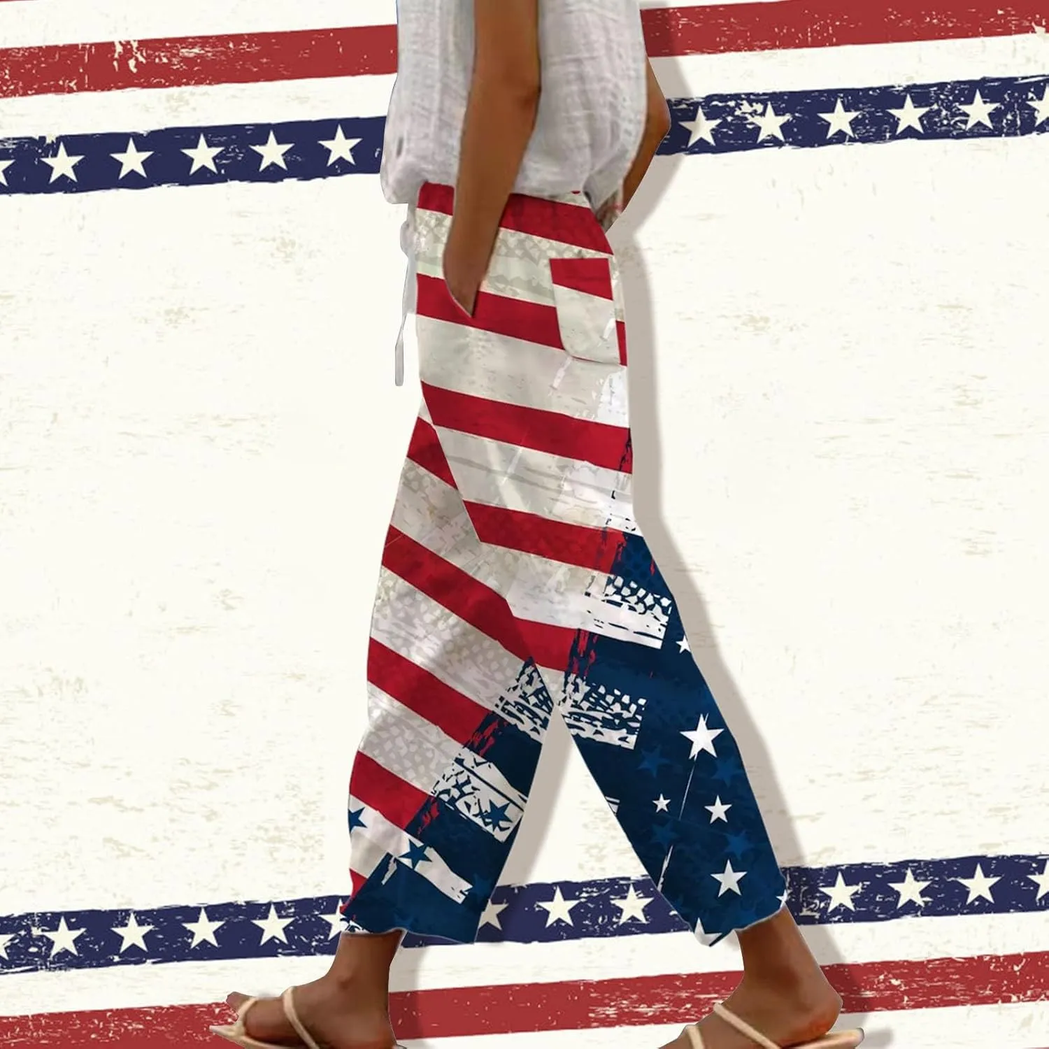Breezy Linen Pants Women Side Split Hem Wide Leg Beach Trousers with Hidden Pocket Summer 2025