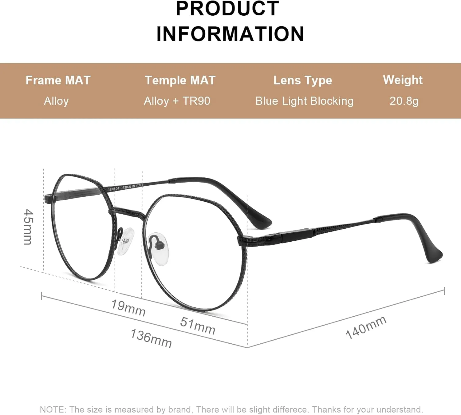 Classic Round Polygon Reading Glasses for Men Women Light Blocking Computer Readers Spring Hinge Metal Frame