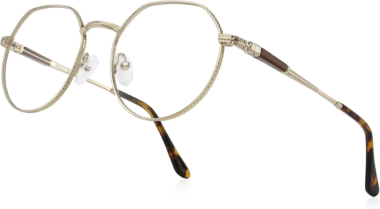 Classic Round Polygon Reading Glasses for Men Women Light Blocking Computer Readers Spring Hinge Metal Frame