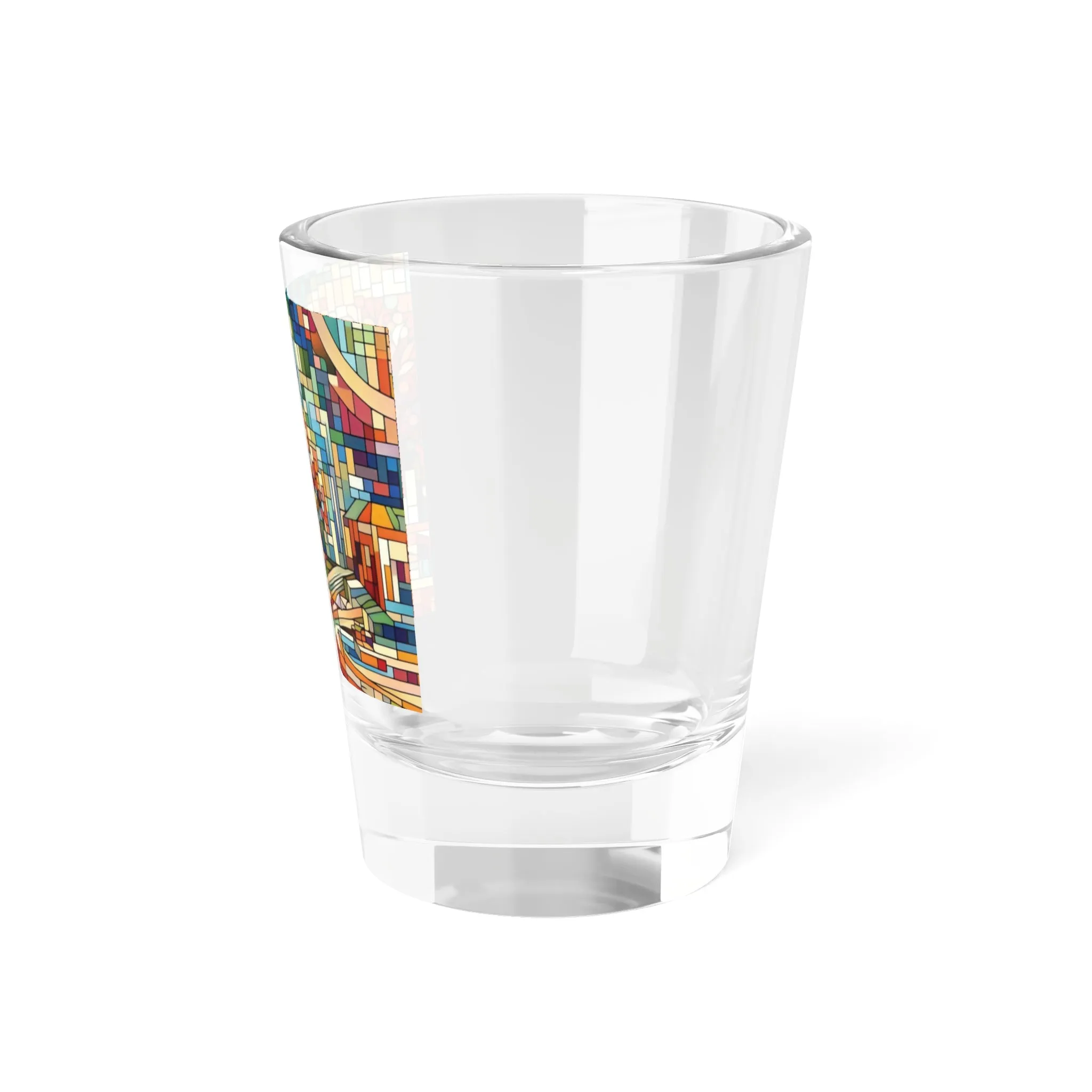 Colorful minimal city depiction Shot Glass, 1.5oz