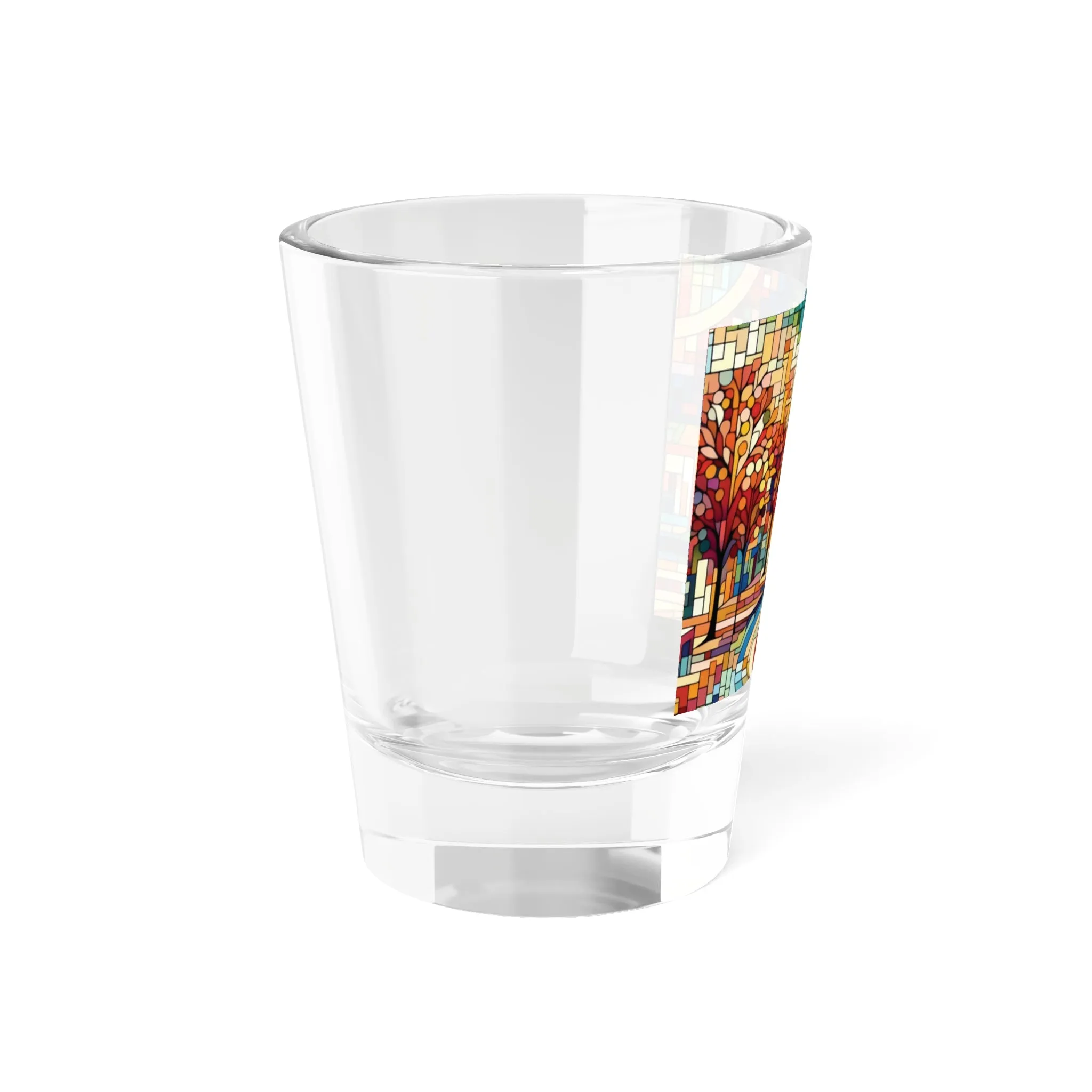 Colorful minimal city depiction Shot Glass, 1.5oz