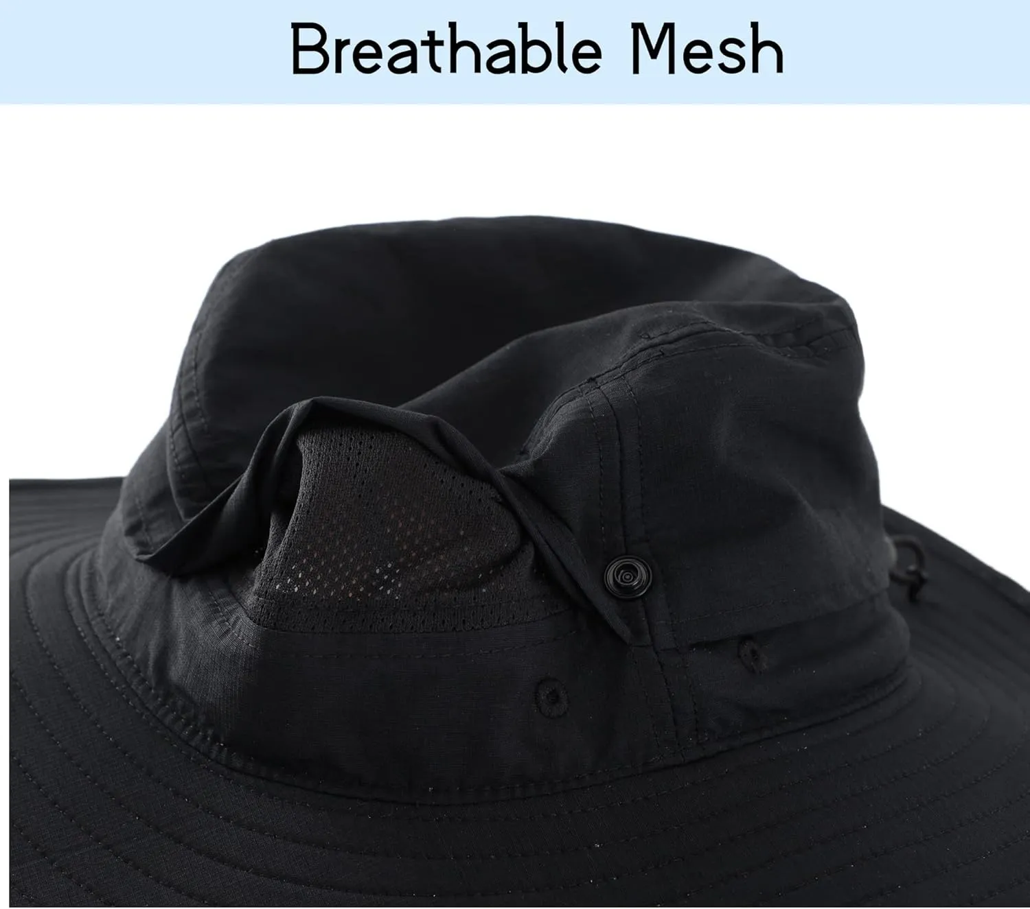 Connectyle Sun Hat for Men Women Outdoor UV Protection Safari Hat for Fishing Hiking Gardening Breathable Cowboy Hat UPF50