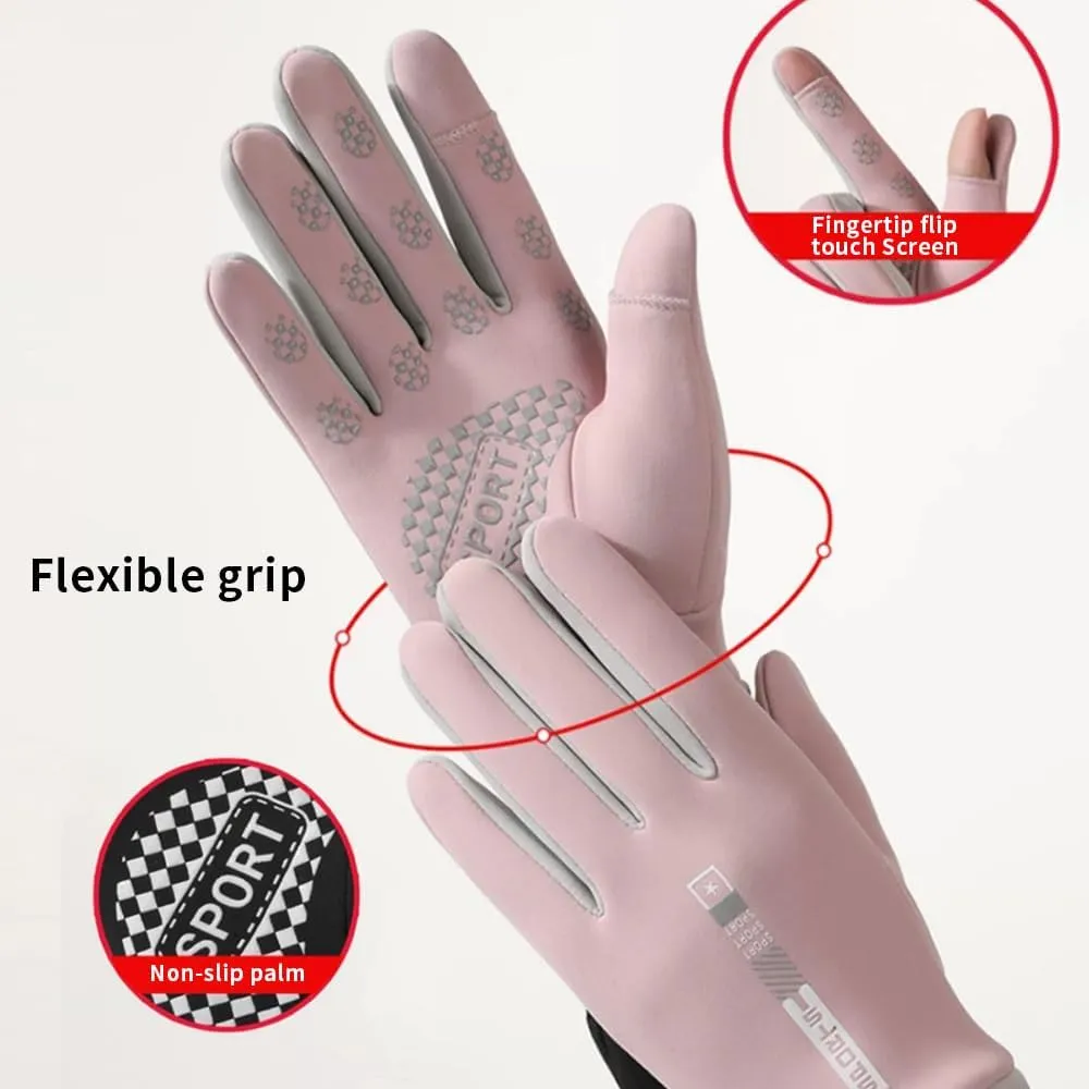 Cozy Gloves Winter Women Cycling Thickened Warm Touch Screen Running Winter Gloves 1pc Gift