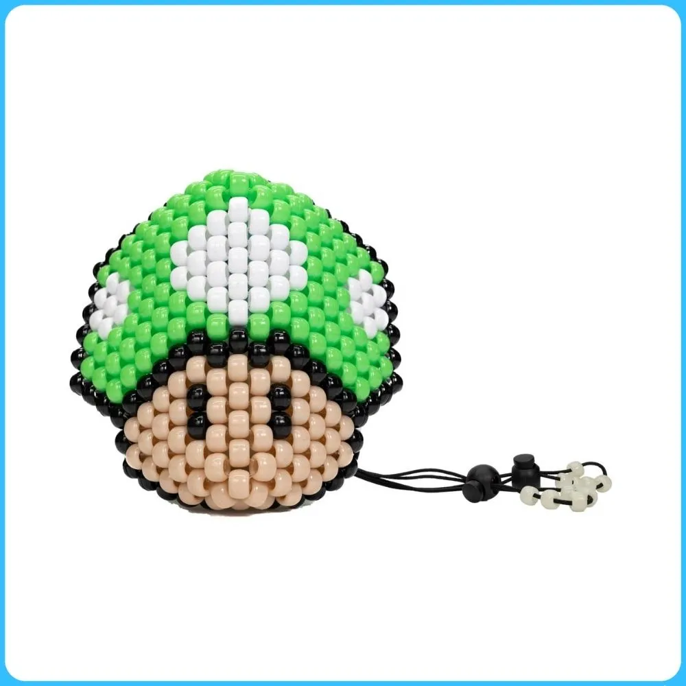 Green Mario Mushroom Surgical Kandi Face Mask