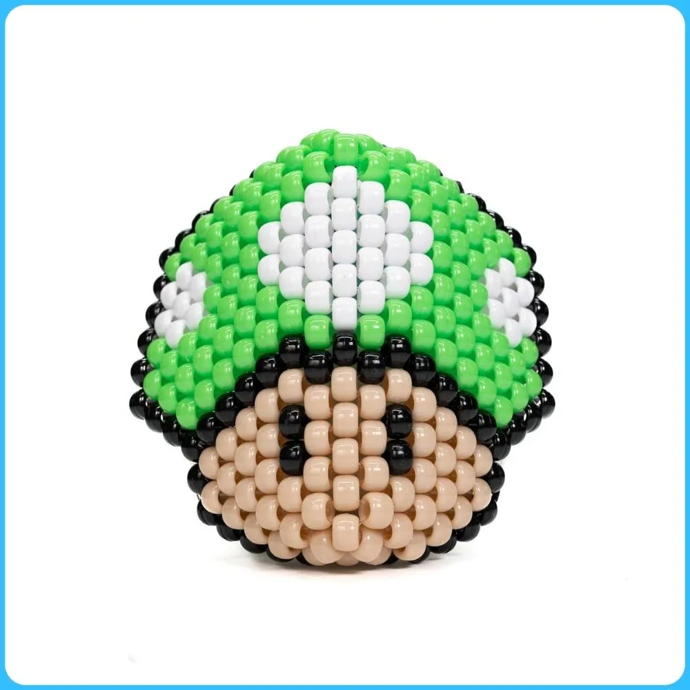 Green Mario Mushroom Surgical Kandi Face Mask