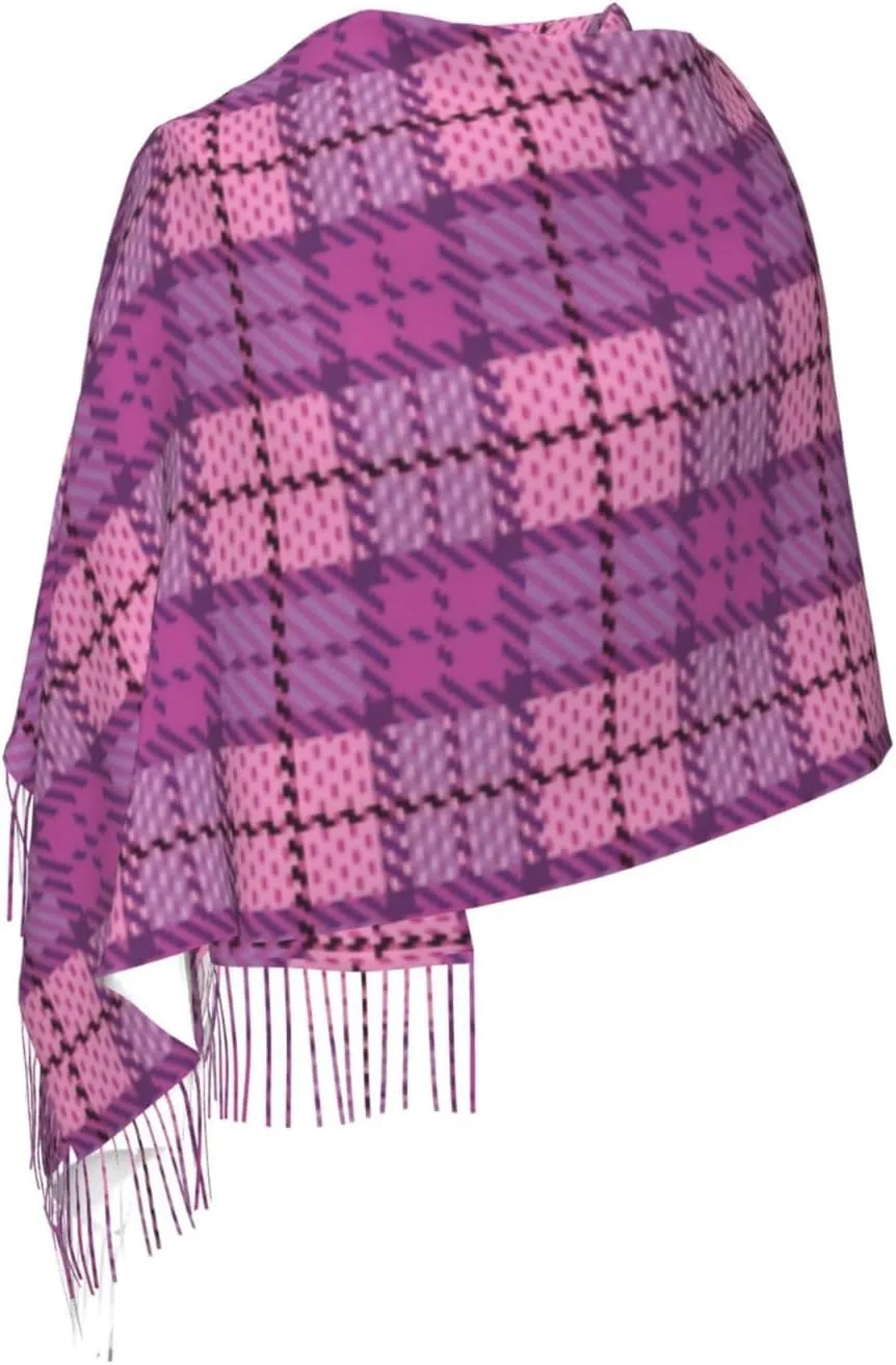 Halloween Tartan Plaid Scottish Cage Imitation Cashmere Tassel Scarf Winter Scarf Autumn Softest Classic Warm