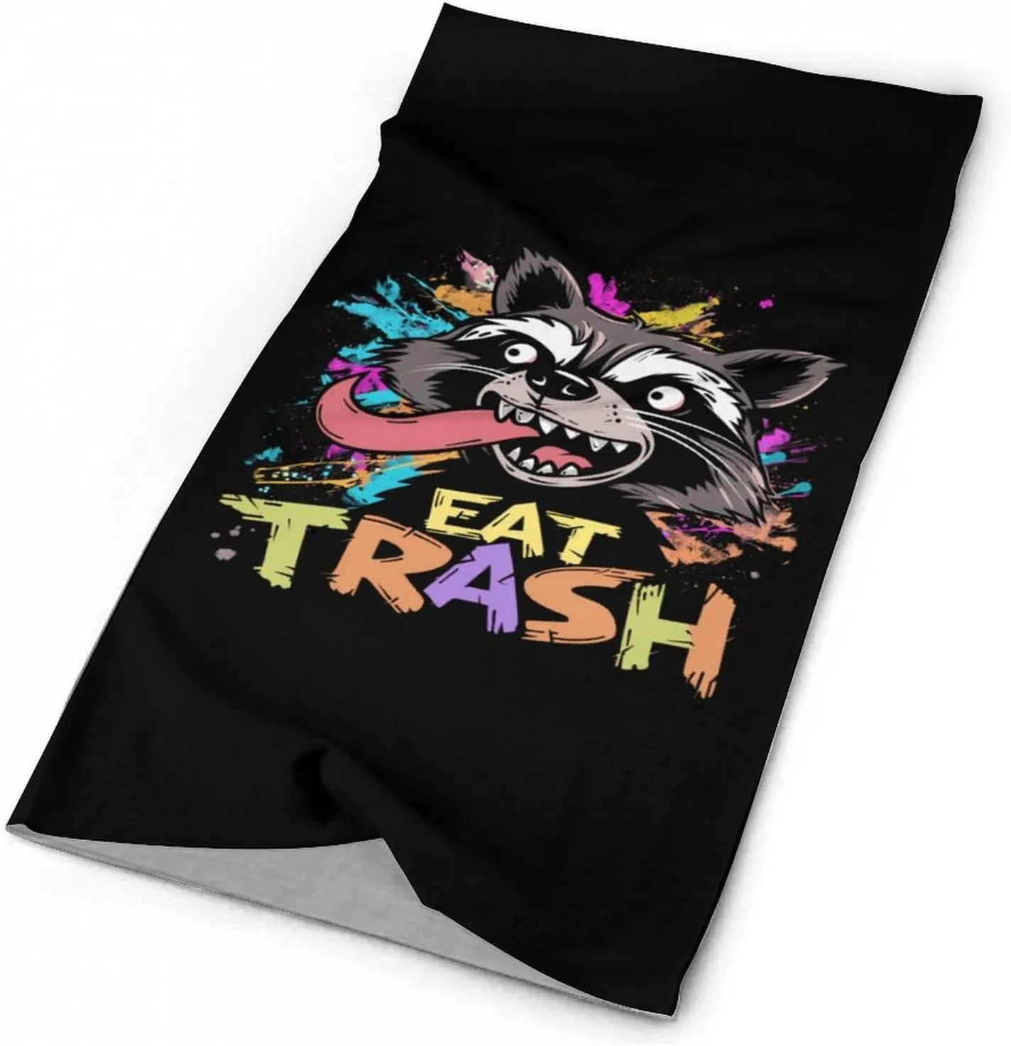 Hooligan Raccoon Eat Garbage Bandanas for Men Turban Seamless Neck Gaiter Windproof Face Mask Cover Cold Weather Scarf