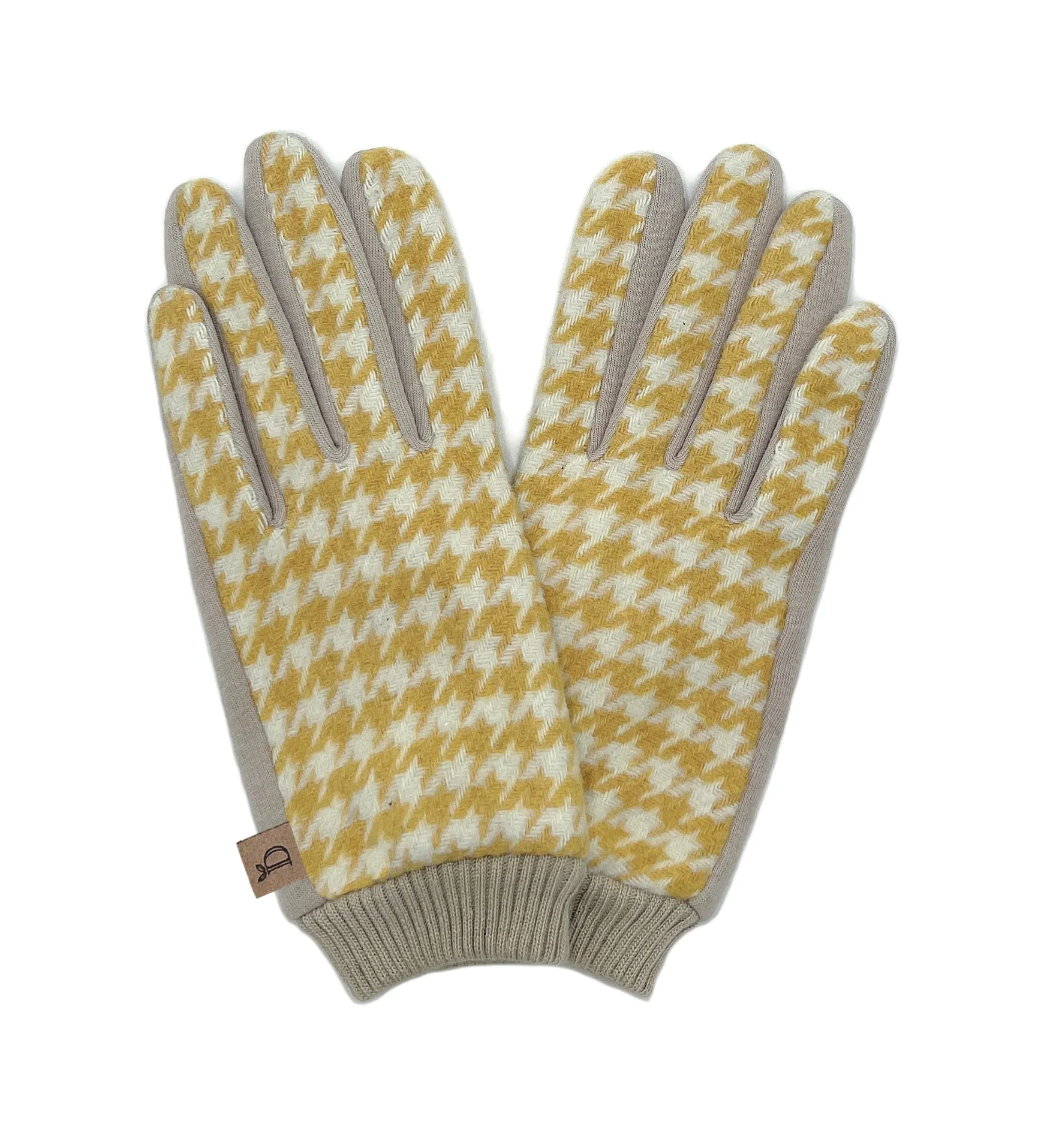 Houndstooth Touch Gloves