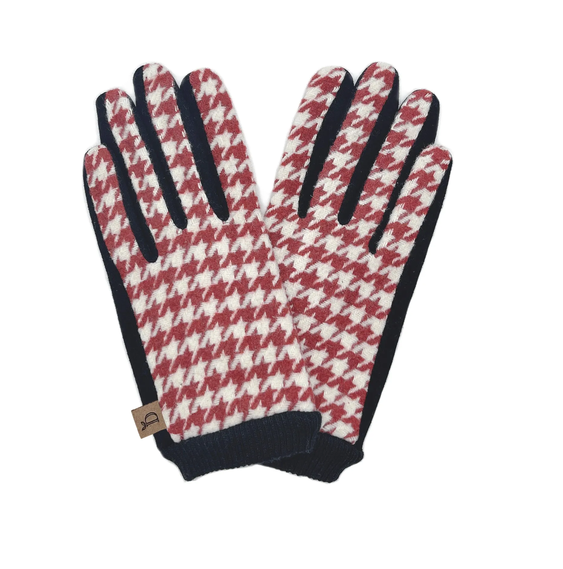 Houndstooth Touch Gloves
