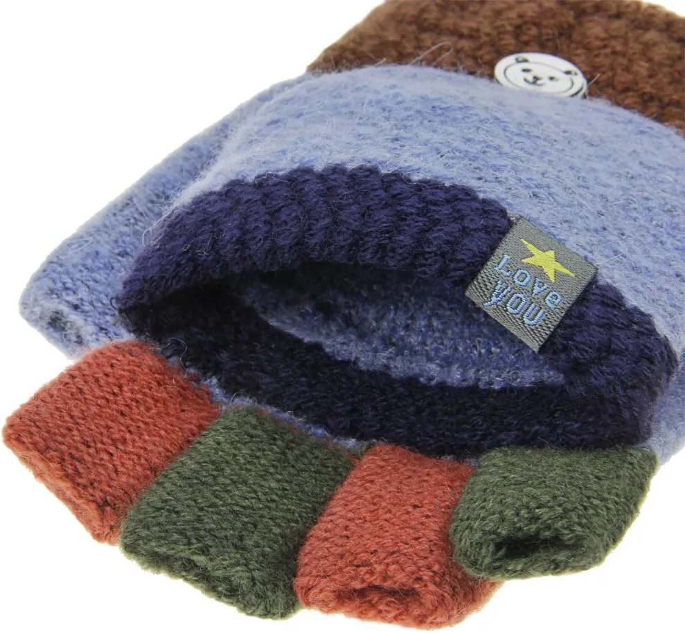 Kids Gloves Fingerless Gloves Ski Mittens Insulated Texting Gloves Mitten Cover