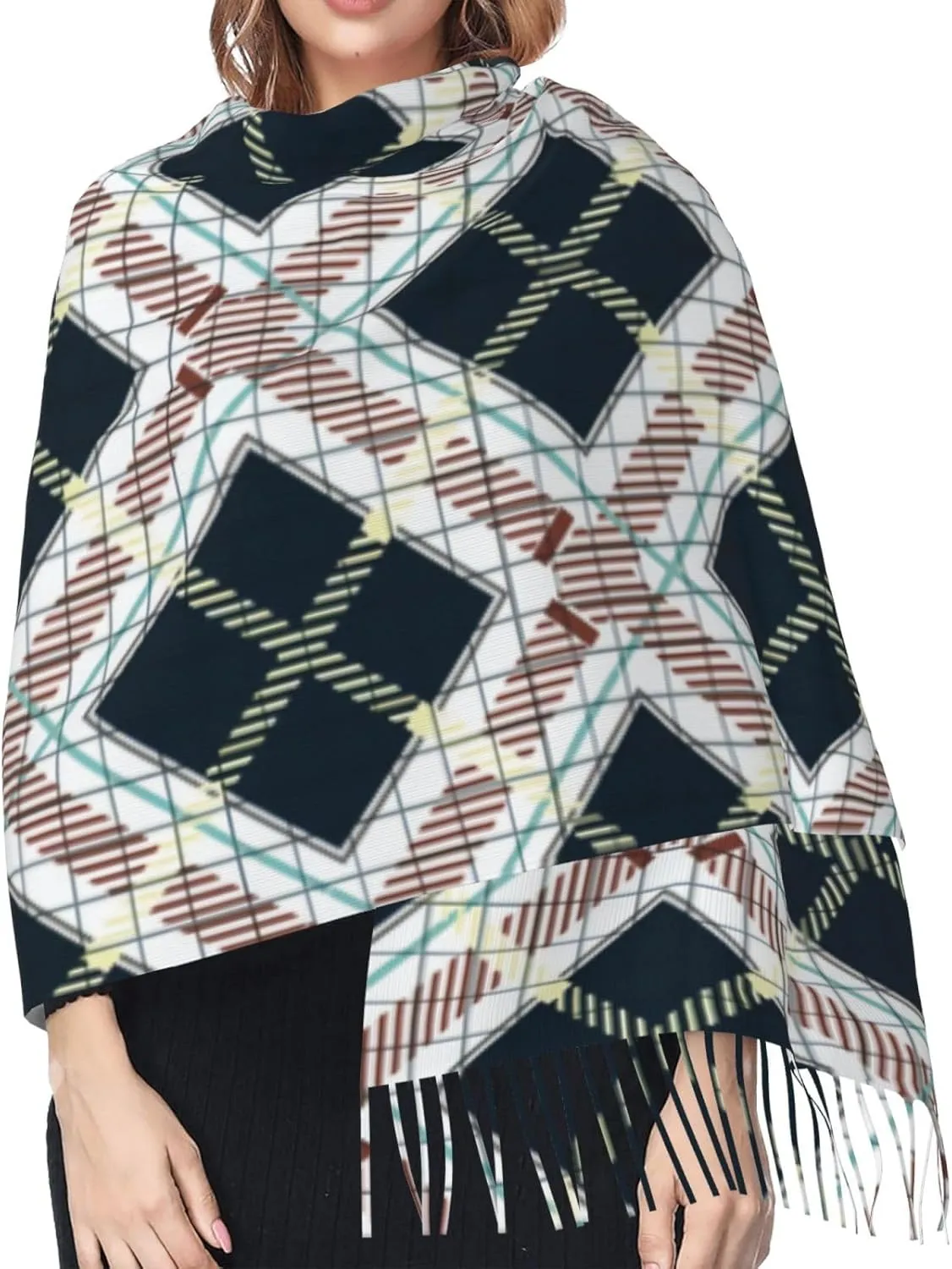 Macgregor Ancient Scottish Tartan Imitation Cashmere Tassel Scarf Winter Scarf Autumn Softest Classic Warm
