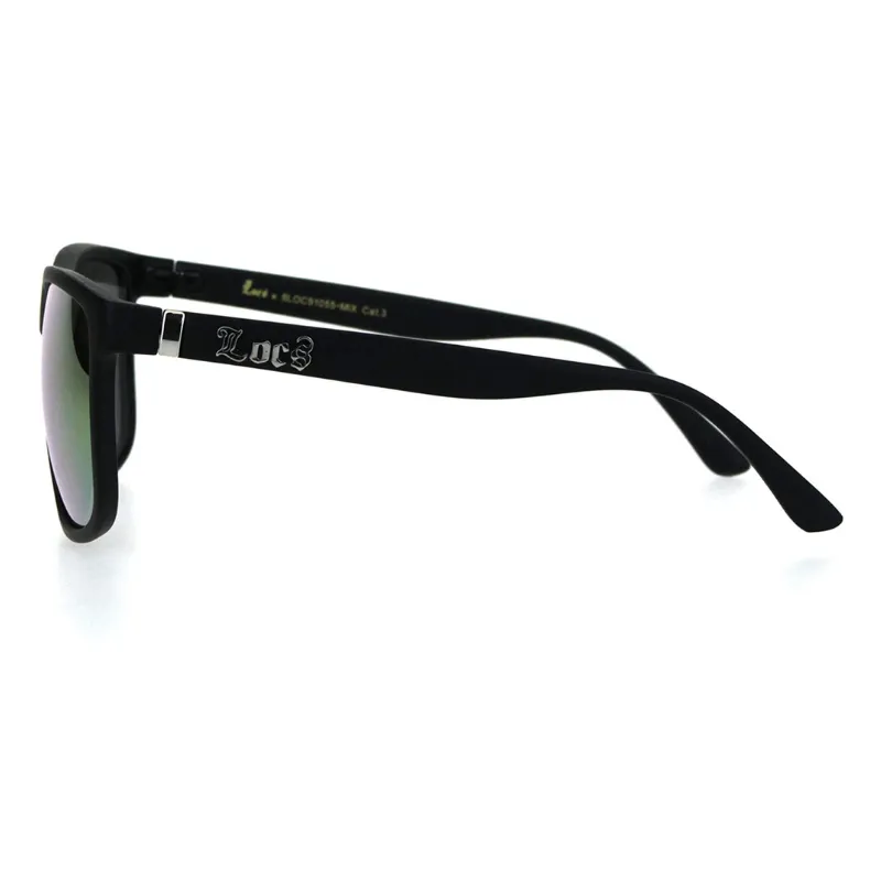 Men's Mirrored Oversized Horned Sunglasses