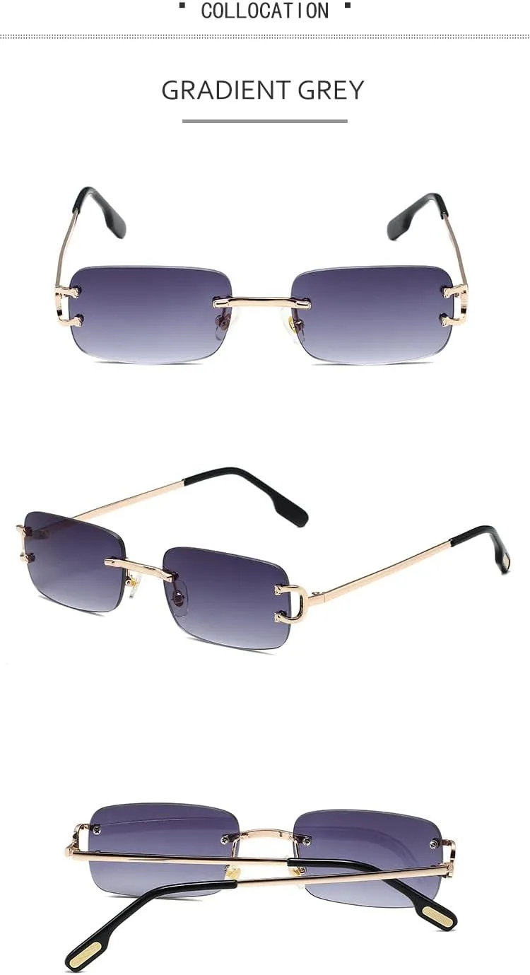 Metal Frame Sun Glasses for Women and Men Classic Trendy Sun Glasses with 100% UV Blocking Cycling Driving