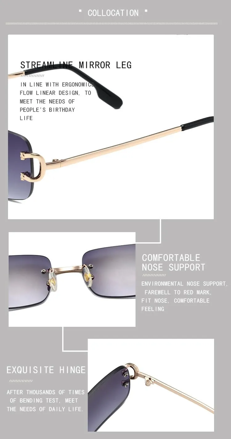Metal Frame Sun Glasses for Women and Men Classic Trendy Sun Glasses with 100% UV Blocking Cycling Driving