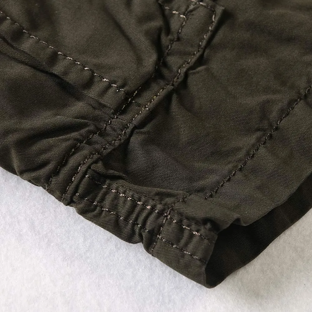 OCHENTA Men's Lightweight Cargo Shorts with Pockets Cotton Shorts for Men Casual (No Belt)