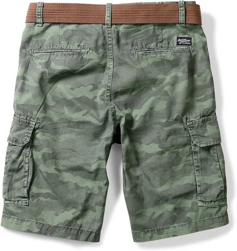 OCHENTA Men's Lightweight Cargo Shorts with Pockets Cotton Shorts for Men Casual (No Belt)