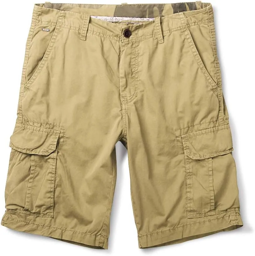 OCHENTA Men's Lightweight Cargo Shorts with Pockets Cotton Shorts for Men Casual (No Belt)