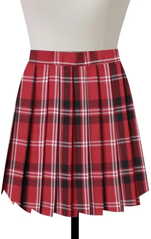 Plaid Pleated Skirts for Women Y2k Retro Versatile A Line Mini Skirt Fashion Plus Size Casual Date Night Outfit 2025