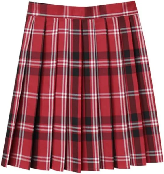 Plaid Pleated Skirts for Women Y2k Retro Versatile A Line Mini Skirt Fashion Plus Size Casual Date Night Outfit 2025