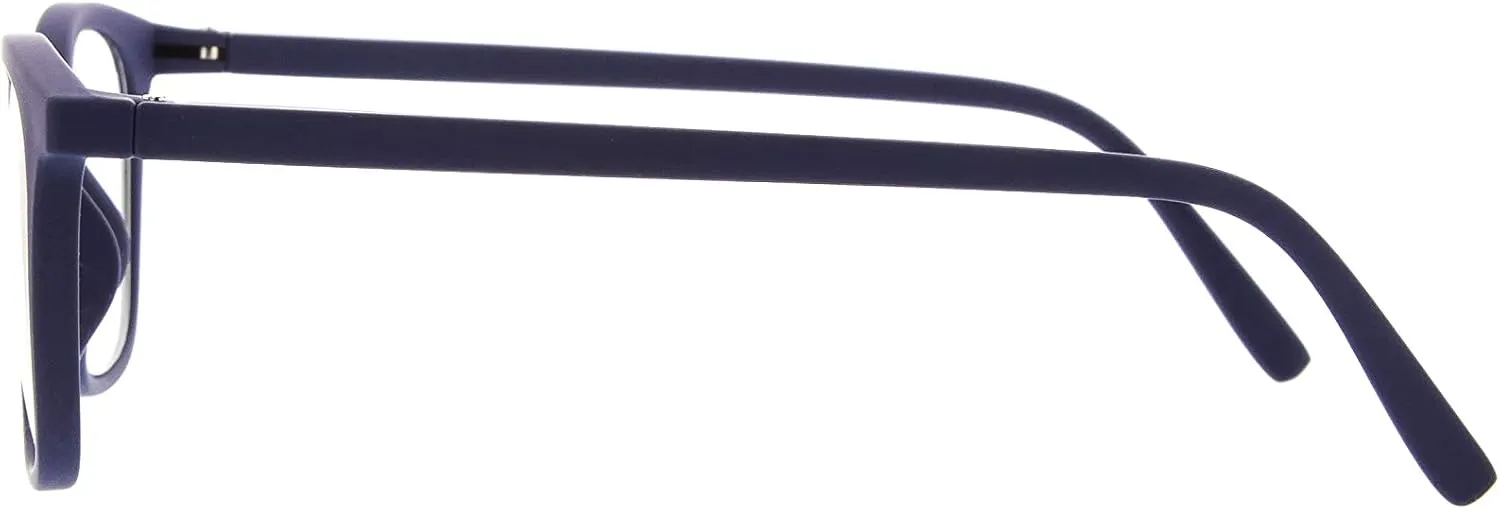 Reading Glasses for Men and Women. Blue Light Blocking Computer Readers. Rubber Touch Flexible Temple and Anti Glare Lenses. Indigo 0.0 - Tate