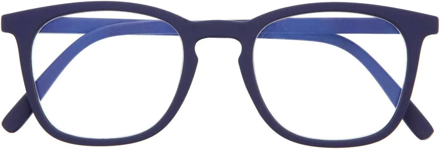 Reading Glasses for Men and Women. Blue Light Blocking Computer Readers. Rubber Touch Flexible Temple and Anti Glare Lenses. Indigo 0.0 - Tate