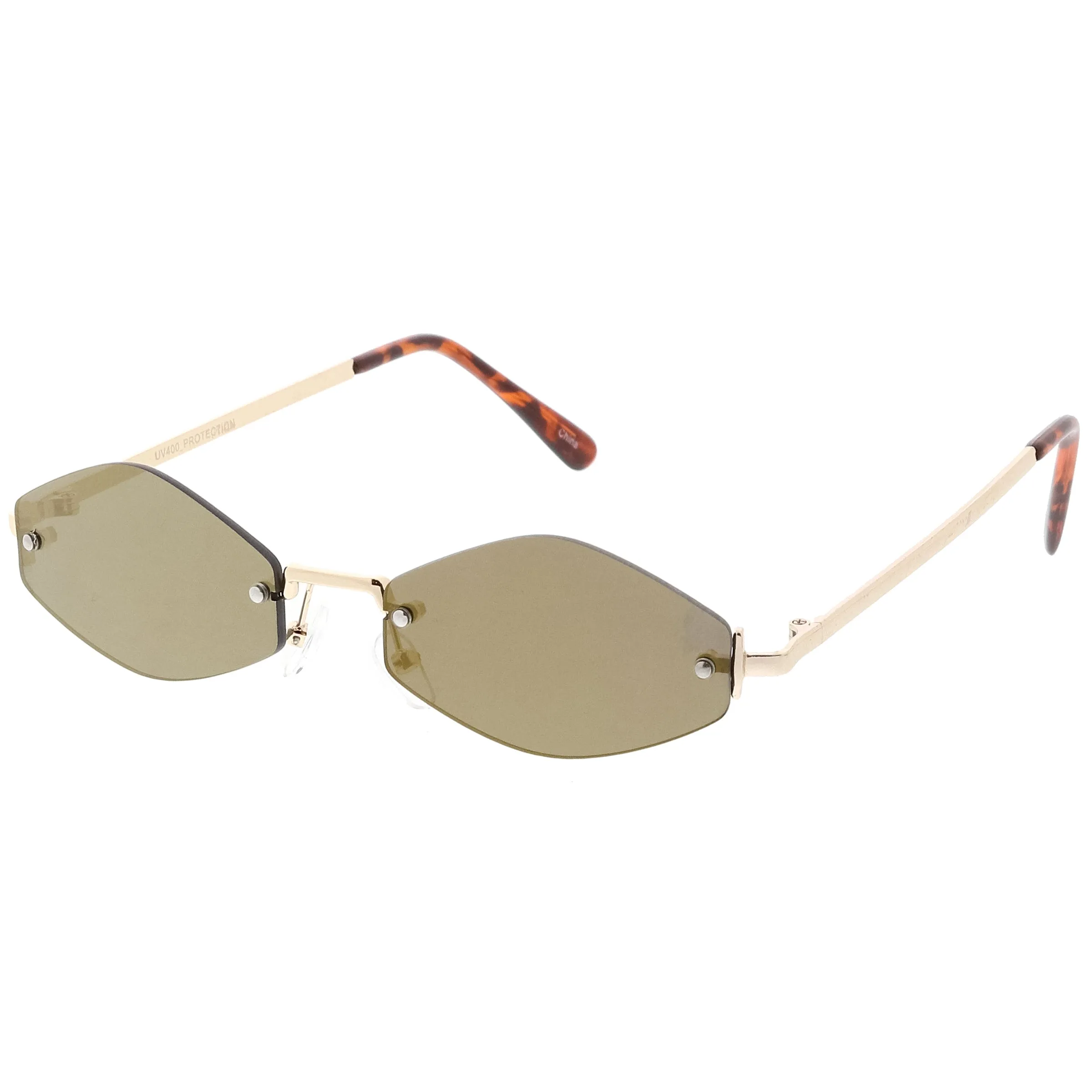 Retro 1990's Small Geometric Hexagon Mirrored Lens Sunglasses C592