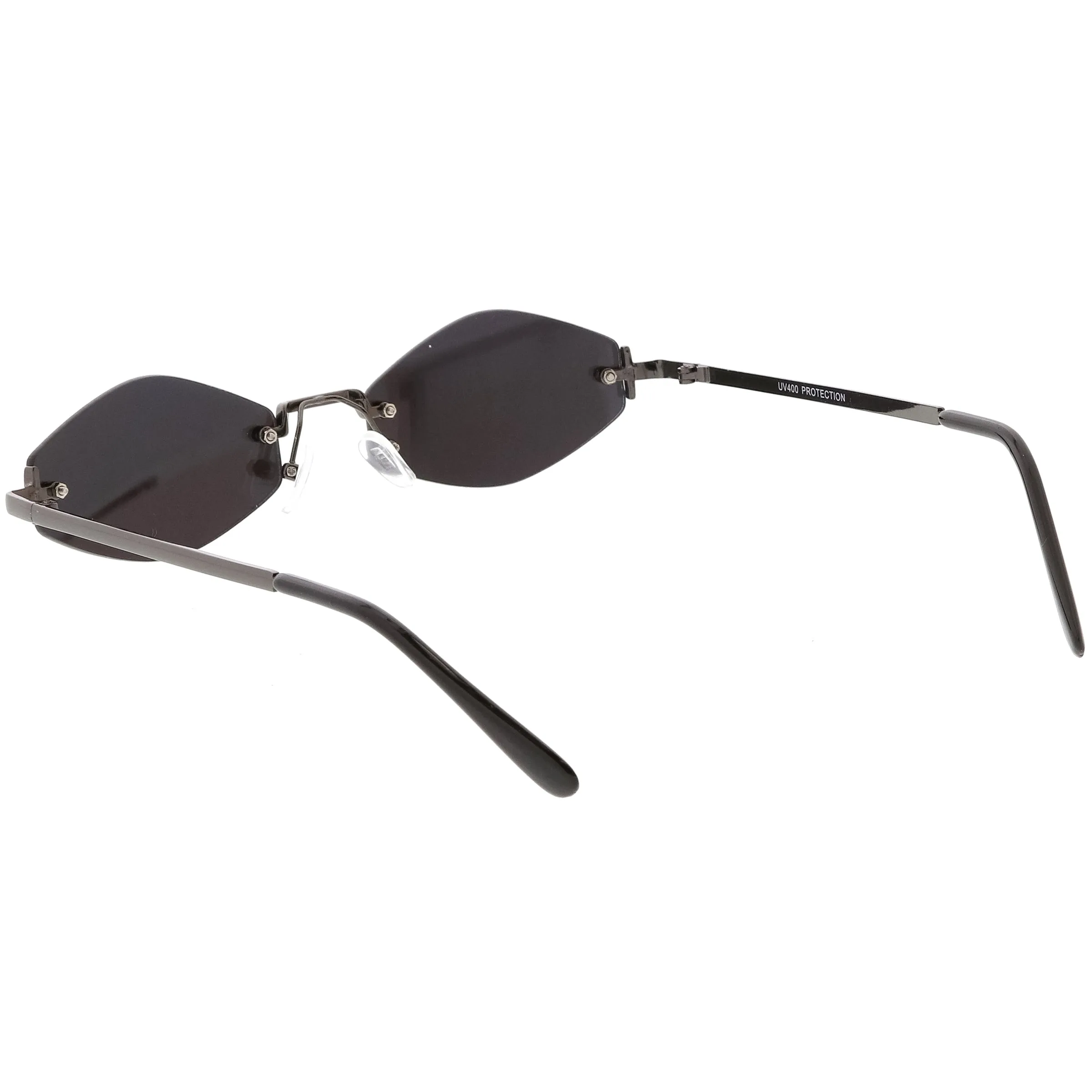 Retro 1990's Small Geometric Hexagon Mirrored Lens Sunglasses C592