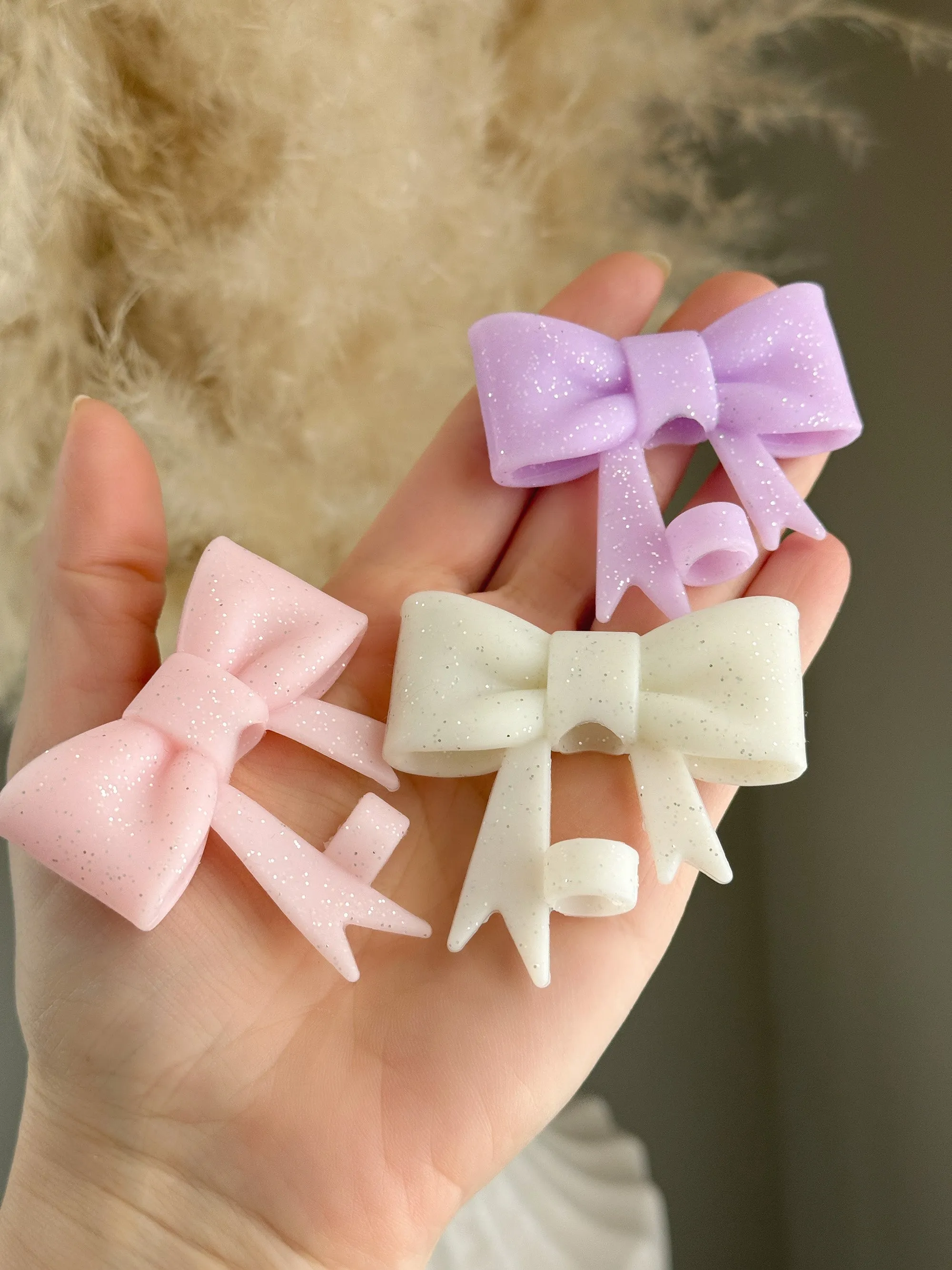 Straw Cover Bow Glitter
