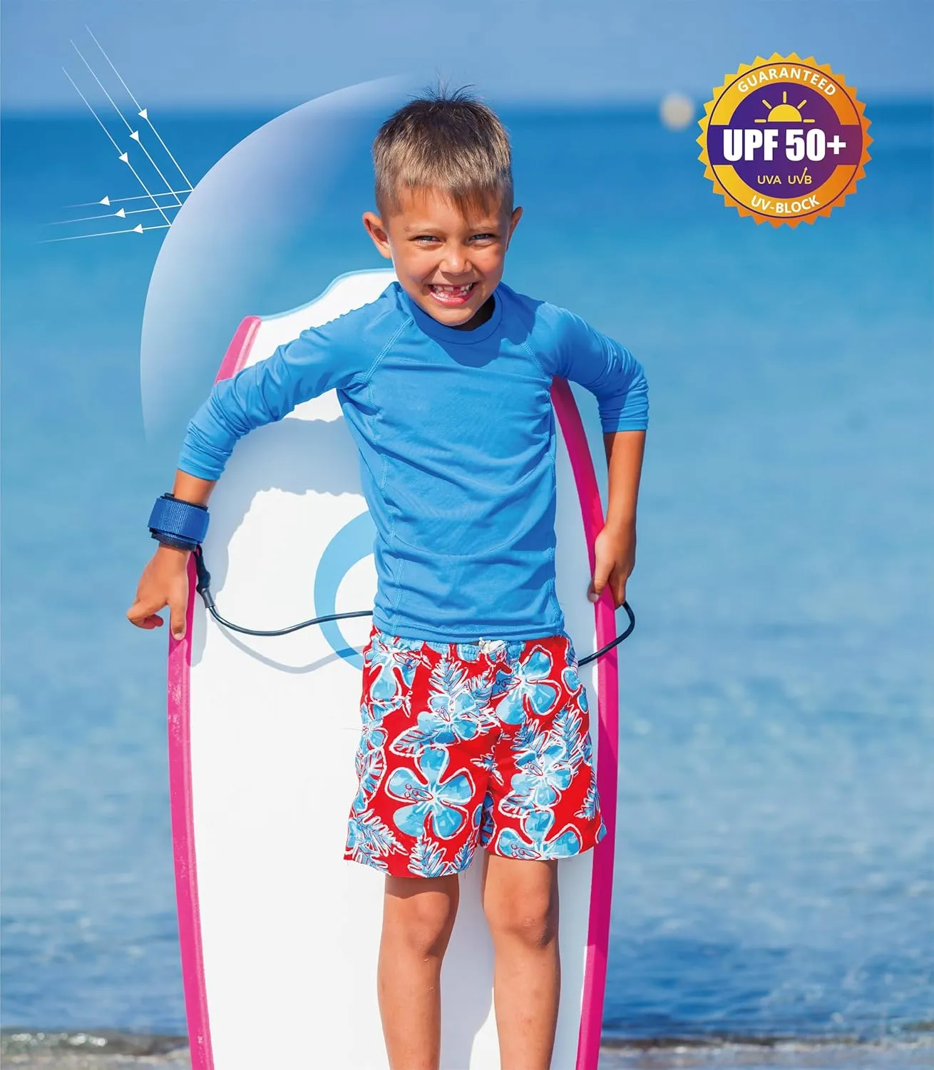UPF 50  Sun Shirts 5T to Youth Rash Guard for Boys and Kid Girls Long Sleeve UV Protection Sun Shirts