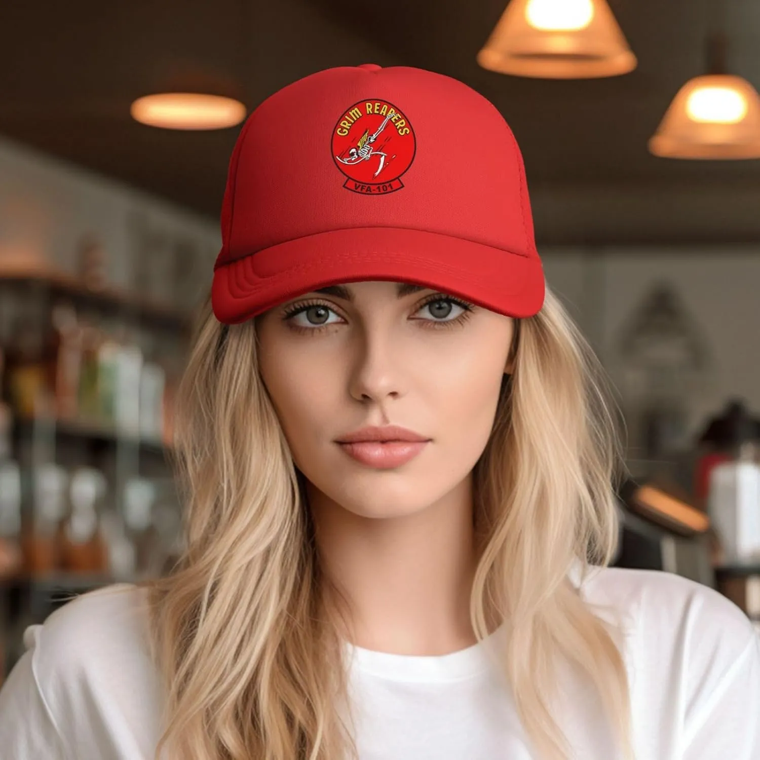 Vf-101 Grim Reapers Baseball Cap for Men Women Mesh Hat Adjustable Trucker Hat Dad Hat