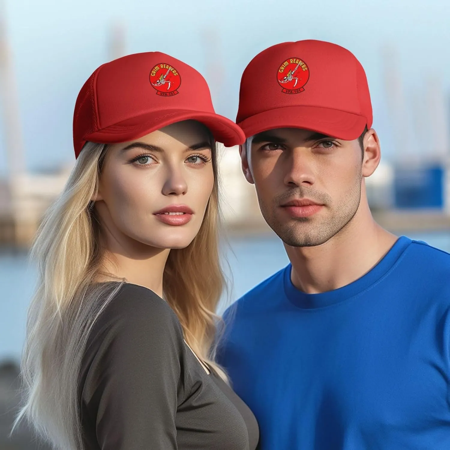 Vf-101 Grim Reapers Baseball Cap for Men Women Mesh Hat Adjustable Trucker Hat Dad Hat