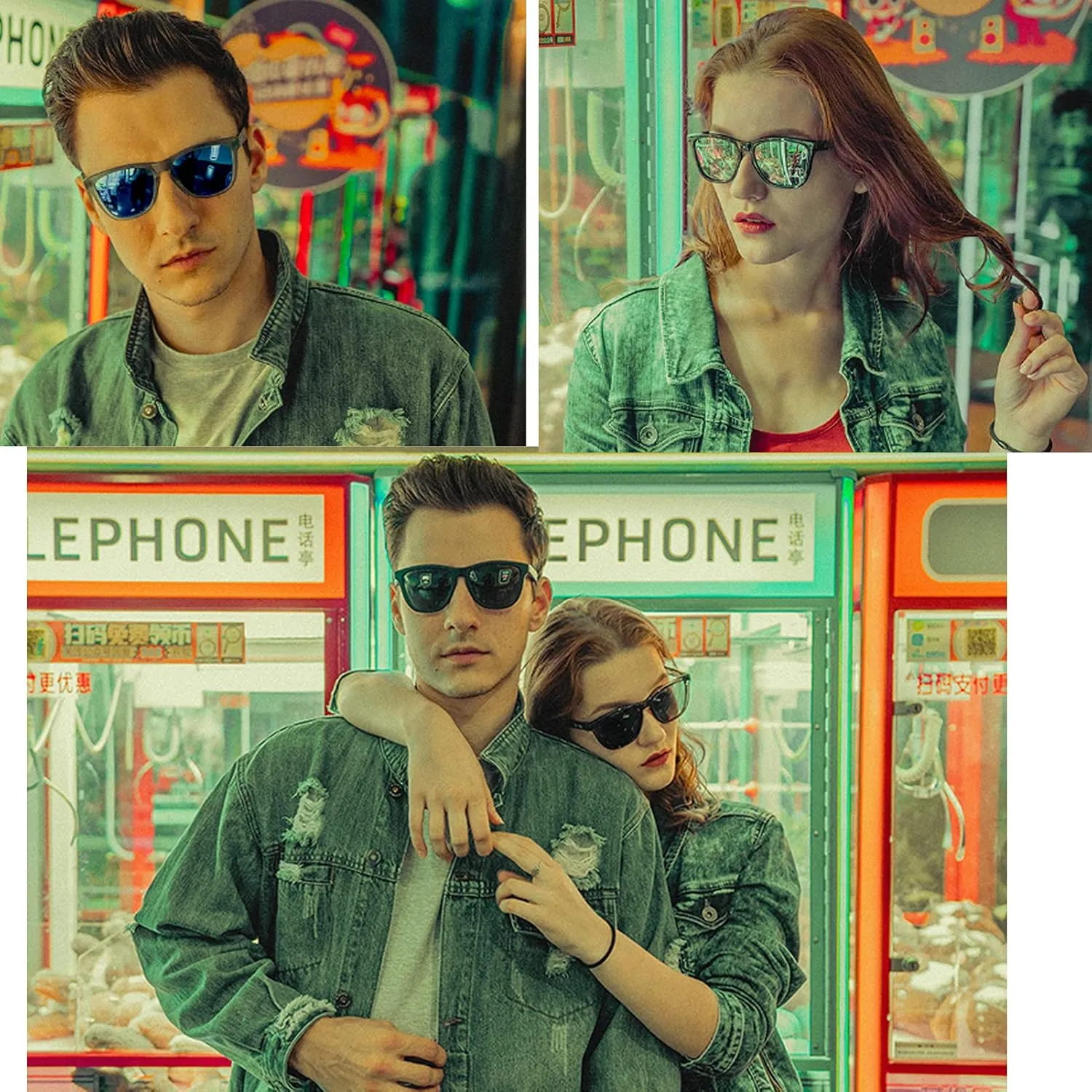 VIA LEECA Polarized Sunglasses for Women Men, Classic Retro Mirrored Reflective Square Designer Style Sun Glasses