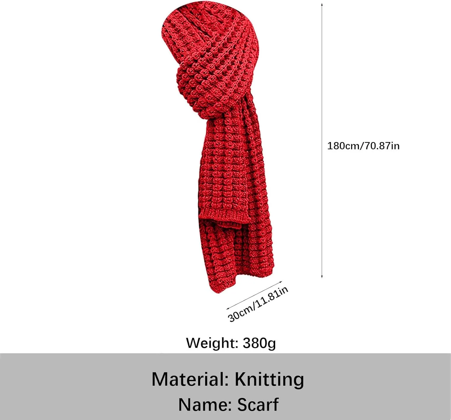 Warm Autumn Winter Scarf Unisex Pure Color Winter Neck Warm Knitting Scarf Thick Keep Warmer Scarves