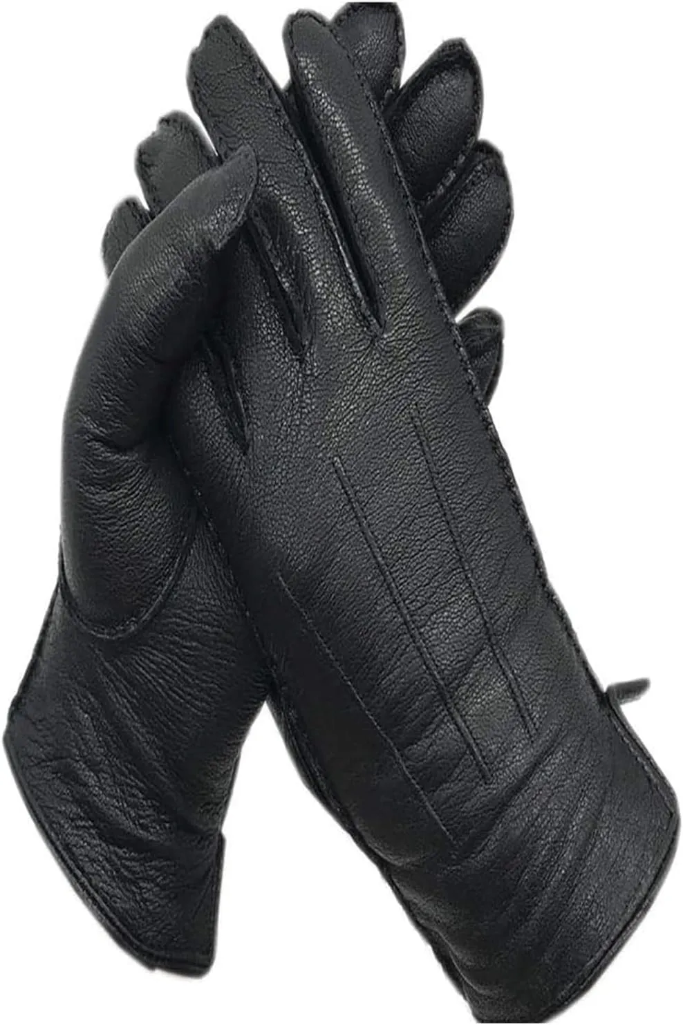 Warm Gloves Windproof Lined Thick Winter Gloves Leather Gloves Wool Lining Cycling Gloves Cold Weather Gloves Lightweight