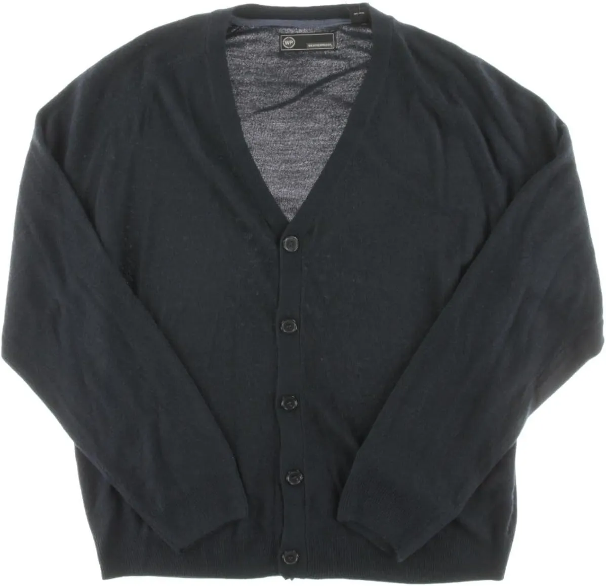 Weatherproof Mens Button-Down Soft Touch Cardigan Sweater Navy S