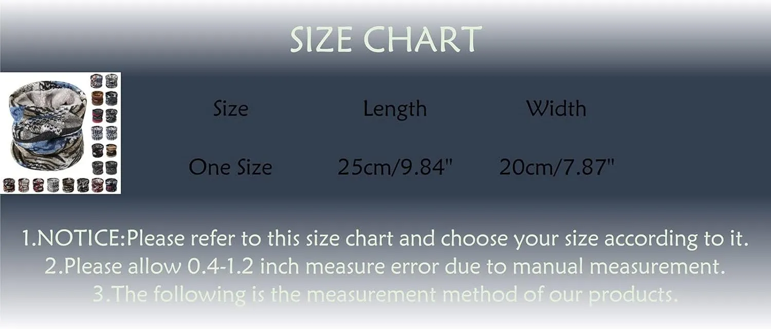Winter Neck Gaiter Warmer for Men Women Windproof Ski Face Mask Fleece Neck Gaiter Face Cover Winter Neck Scarf