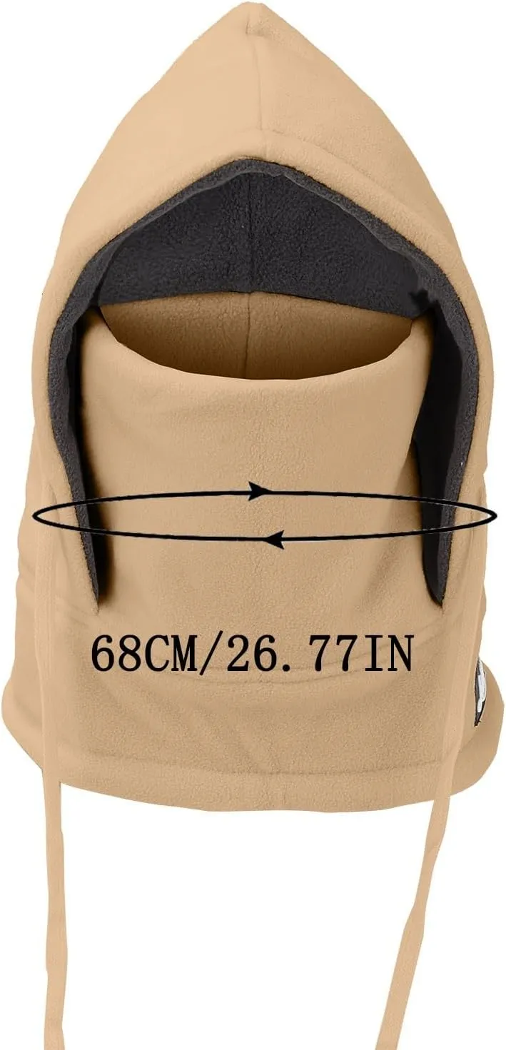 Winter Ski Mask for Men Women Solid Color Face Mask Hat Neck Windproof Hooded Scarf Cold Weather Warm Face Cover