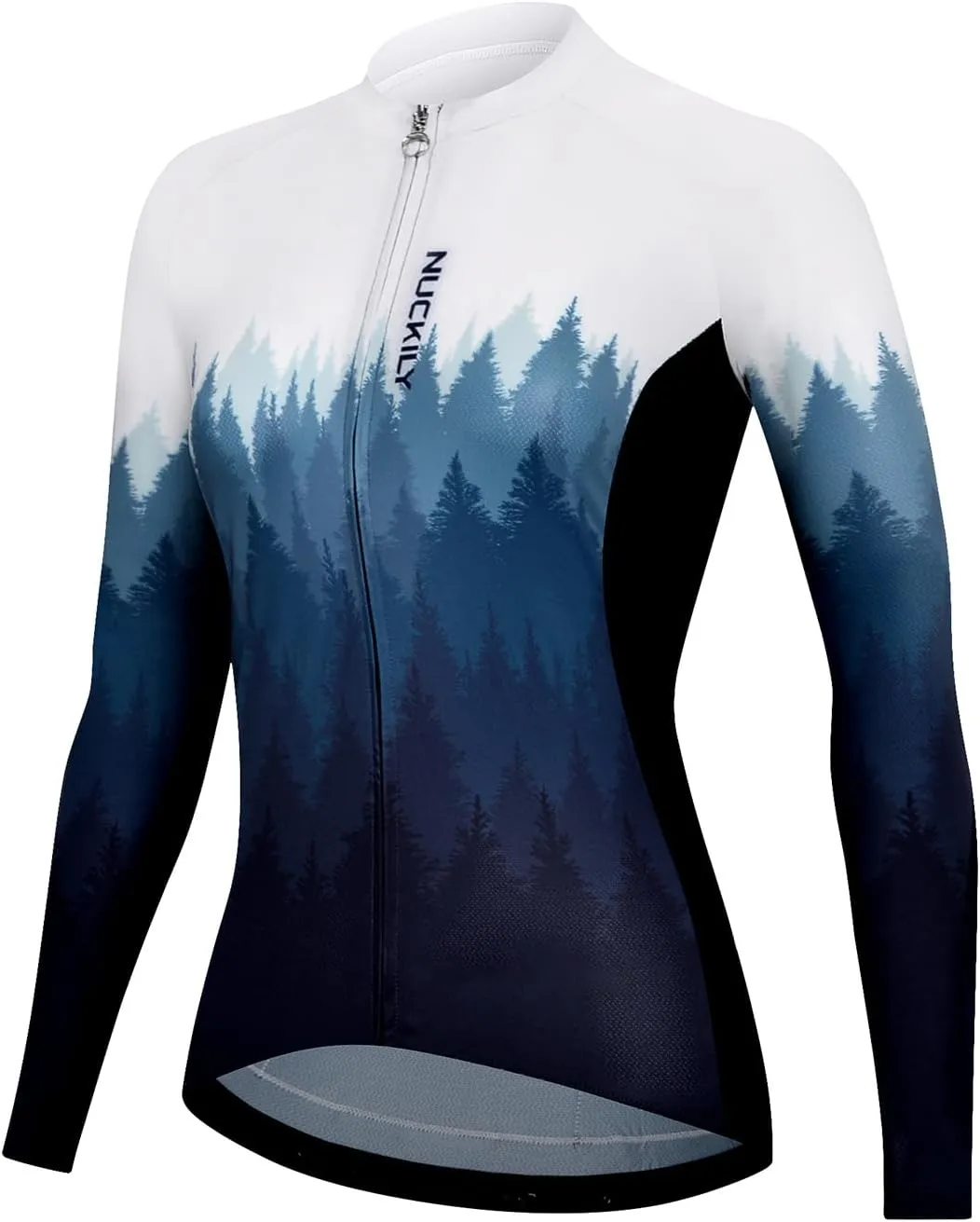 Women's Long Sleeve Cycling Jersey Bike Shirt Quick Dry Breathable Bicycle Clothing Bike Top with 4 Pockets