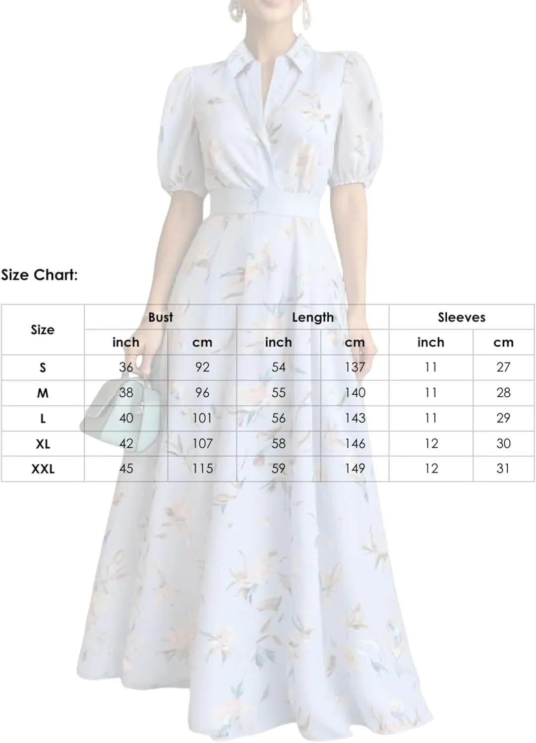 Women's Maxi Dresses Casual Spring Breezy Floral Print Collared Blue Short Sleeve Shift Flowy Summer Dress