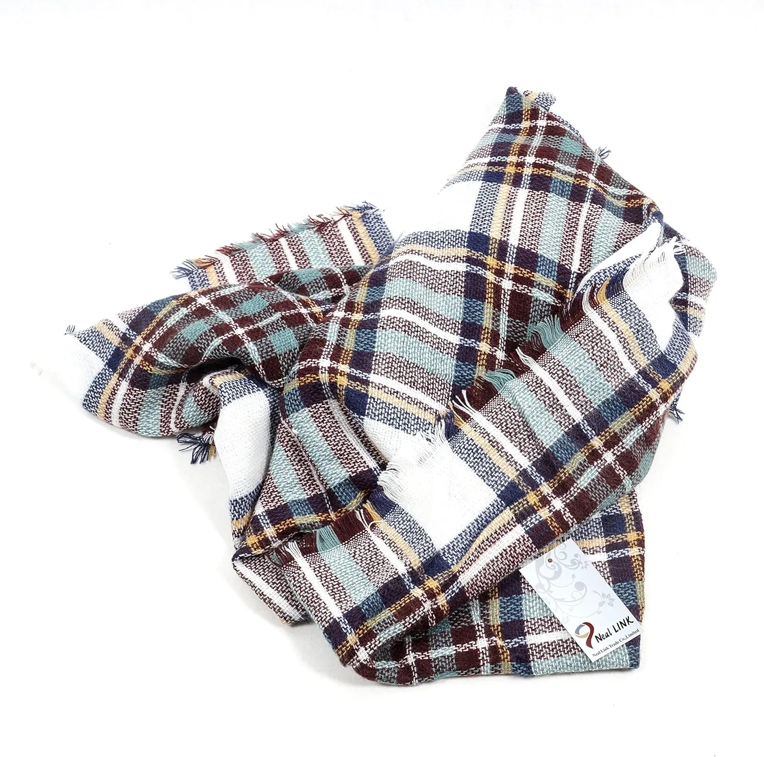 Women's Plaid Scarf Blanket Wrap Oversized Chunky Scarves Tartan Shawls