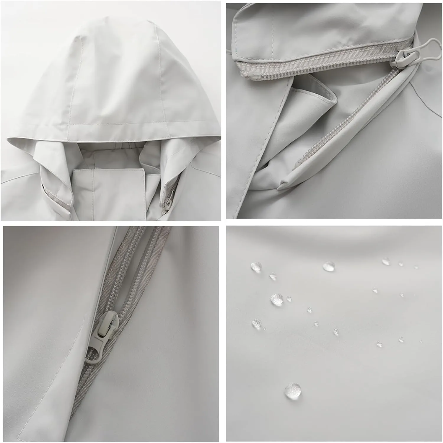 Womens Solid Color Detachable Hat Windbreaker Women's Long Sleeved Thin Jacket Long Sleeved Hooded Casual Jacket