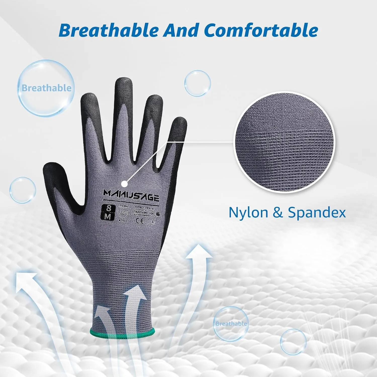 Work Gloves MicroFoam Nitrile Coated